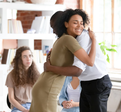 Man giving gratitude to a psychiatrist